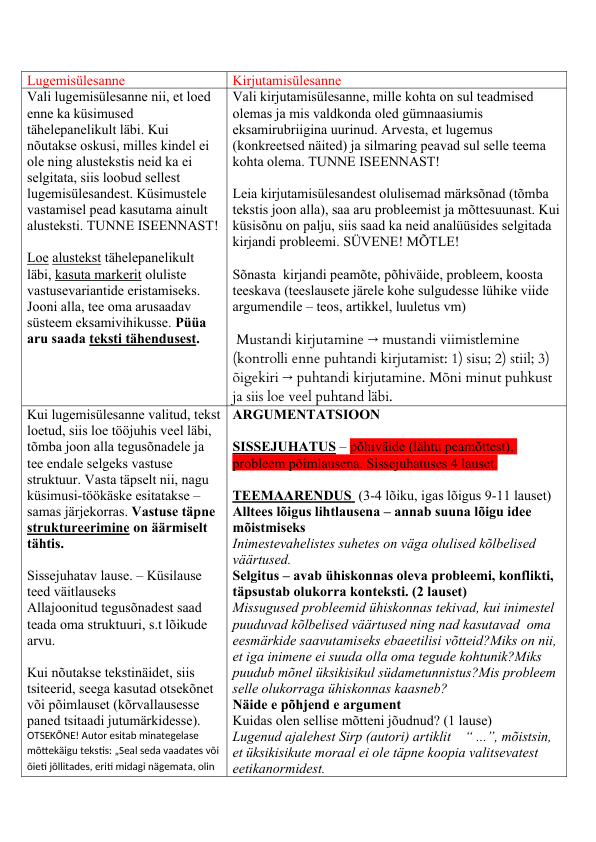 Eesti keele eksami nõuanded
