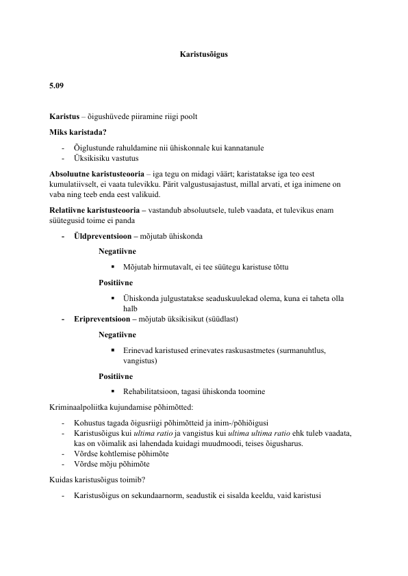 Karistusõigus loengud