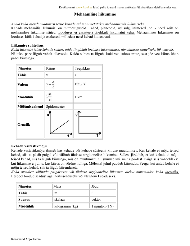 Mehaaniline-liikumine