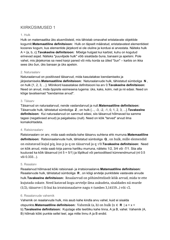 Diskreetse matemaatika terminid 1